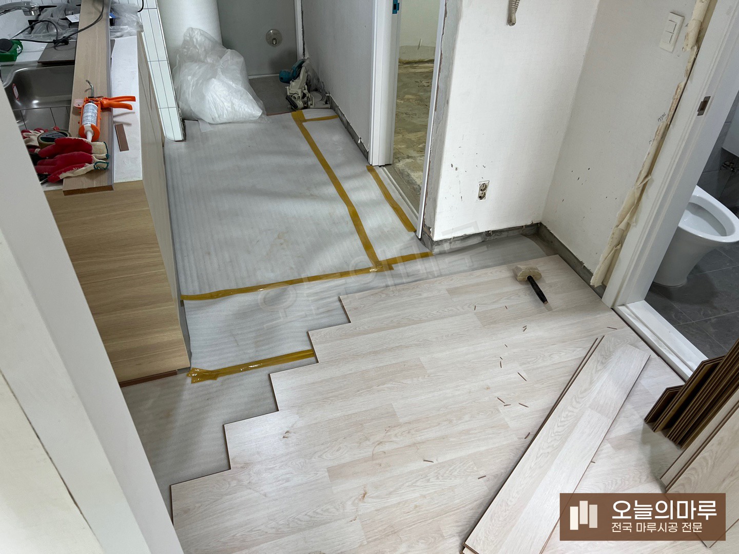성동구 행당1동 동화 클릭S 오크3 빌라 강화마루 시공 시공 중