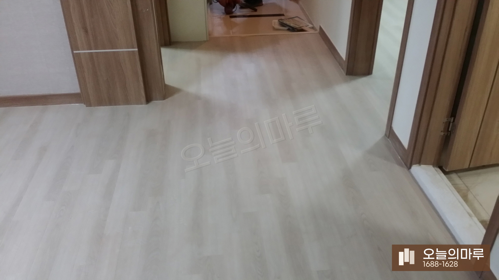 평택 비전동 한솔 울트라 블랑화이트오크 아파트 강마루 시공 시공 후