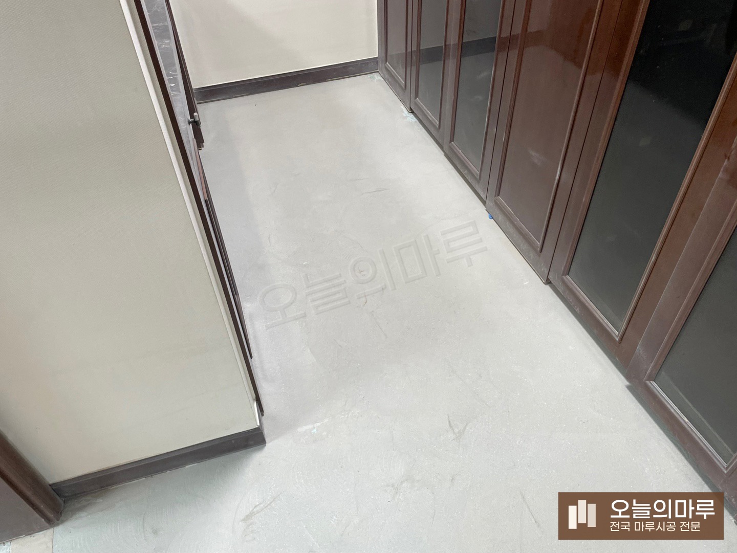 안동 북후면 동화 나투스진 어반화이트 아파트 강마루 시공 시공 전