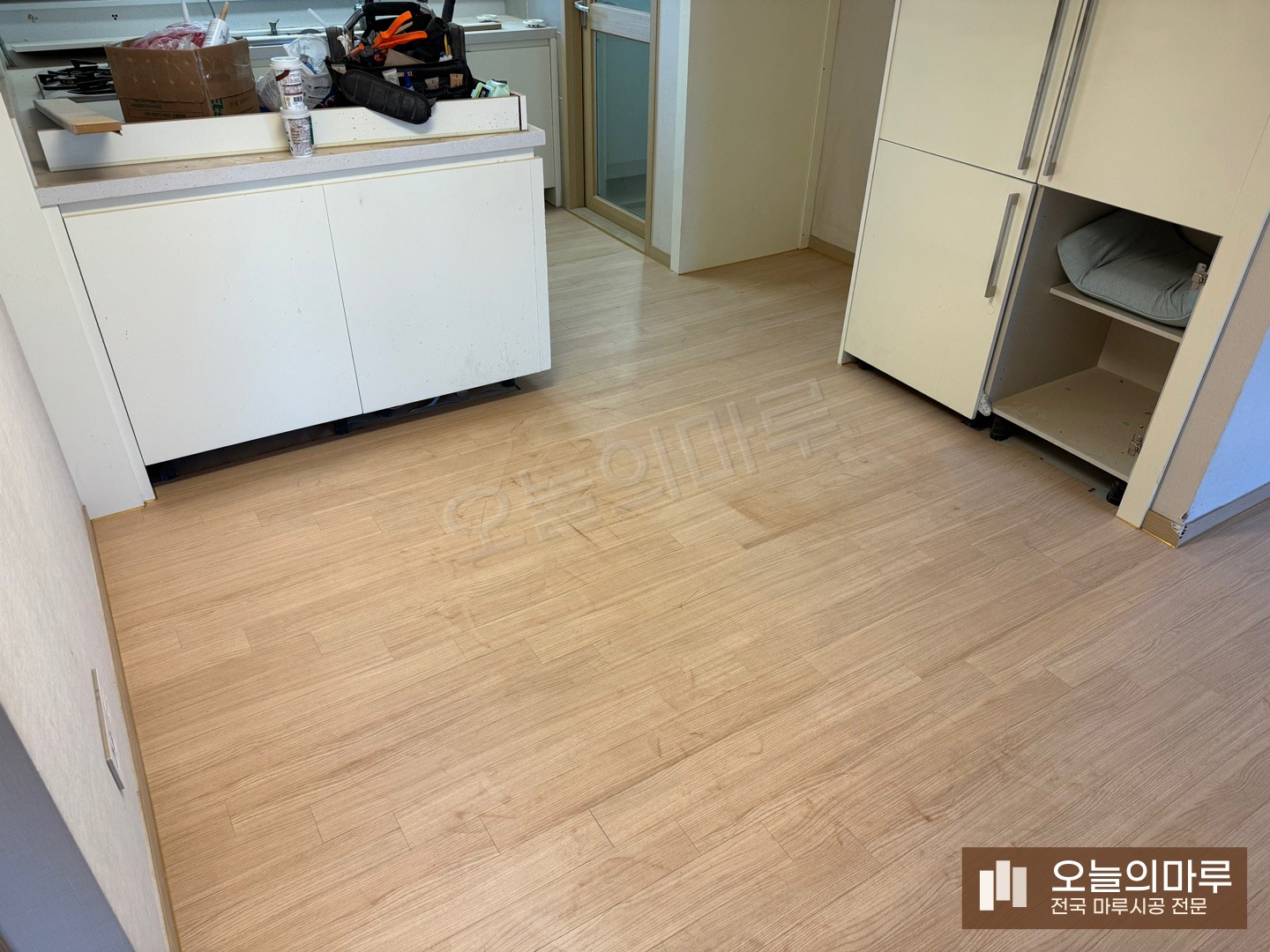 옥천 군서면 스타 하이마루 노르딕오크 아피트 강마루 시공 시공 후