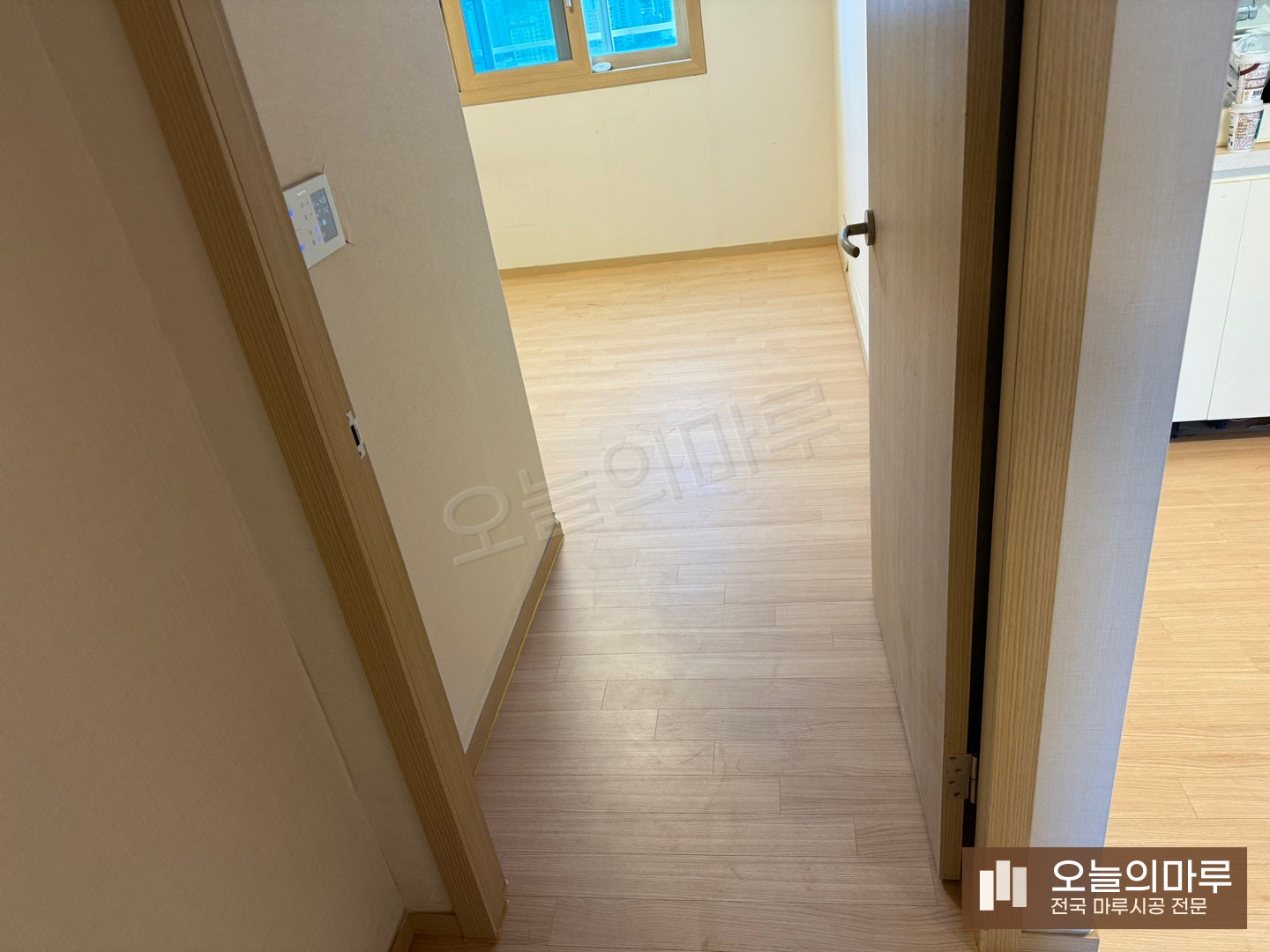 옥천 군서면 스타 하이마루 노르딕오크 아피트 강마루 시공 시공 후